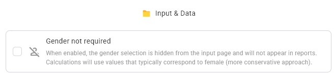 The Gender Not Required option in KIM-LHC settings